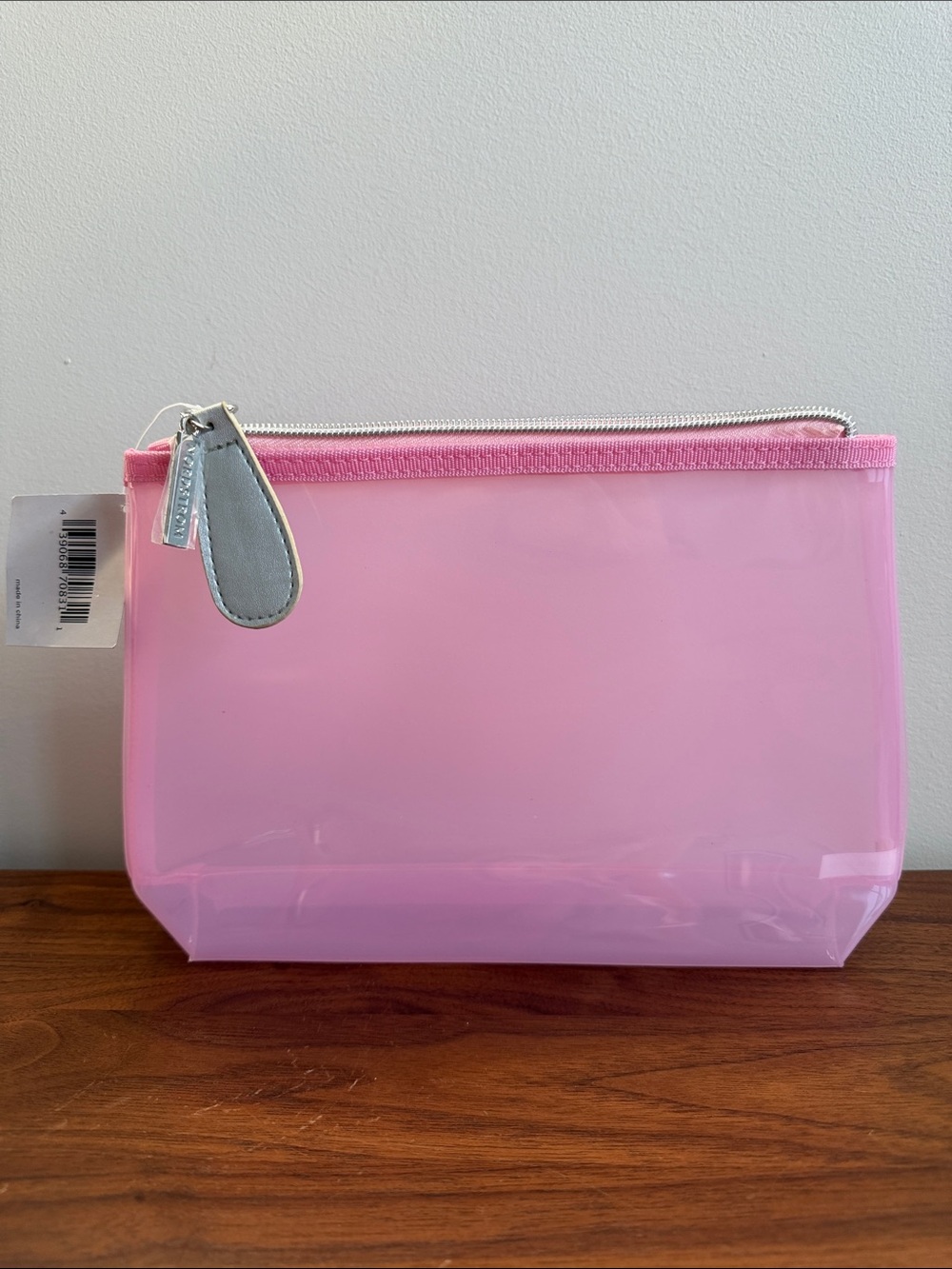 NWT Nordstrom Pink Clear Travel Pouch
